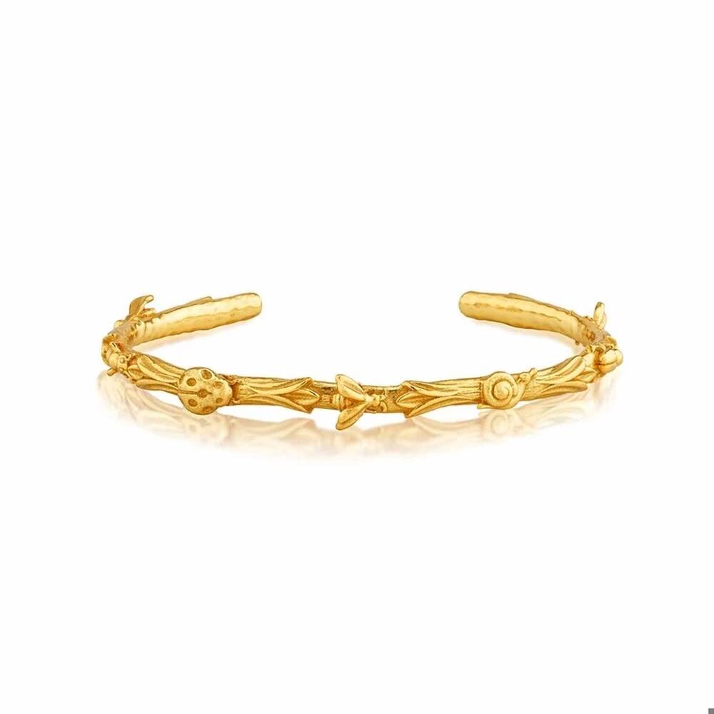 NEW CAPUCINE DE WULF women's meadow companions petite cuff in gold